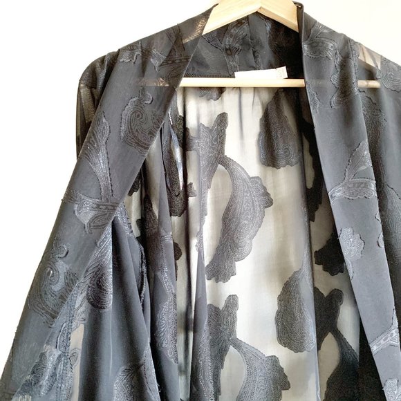 MINKPINK | Sheer Long Black Cardigan - Picture 6 of 12